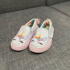 Toms Toddler Girl Unicorn Shoes size 8
